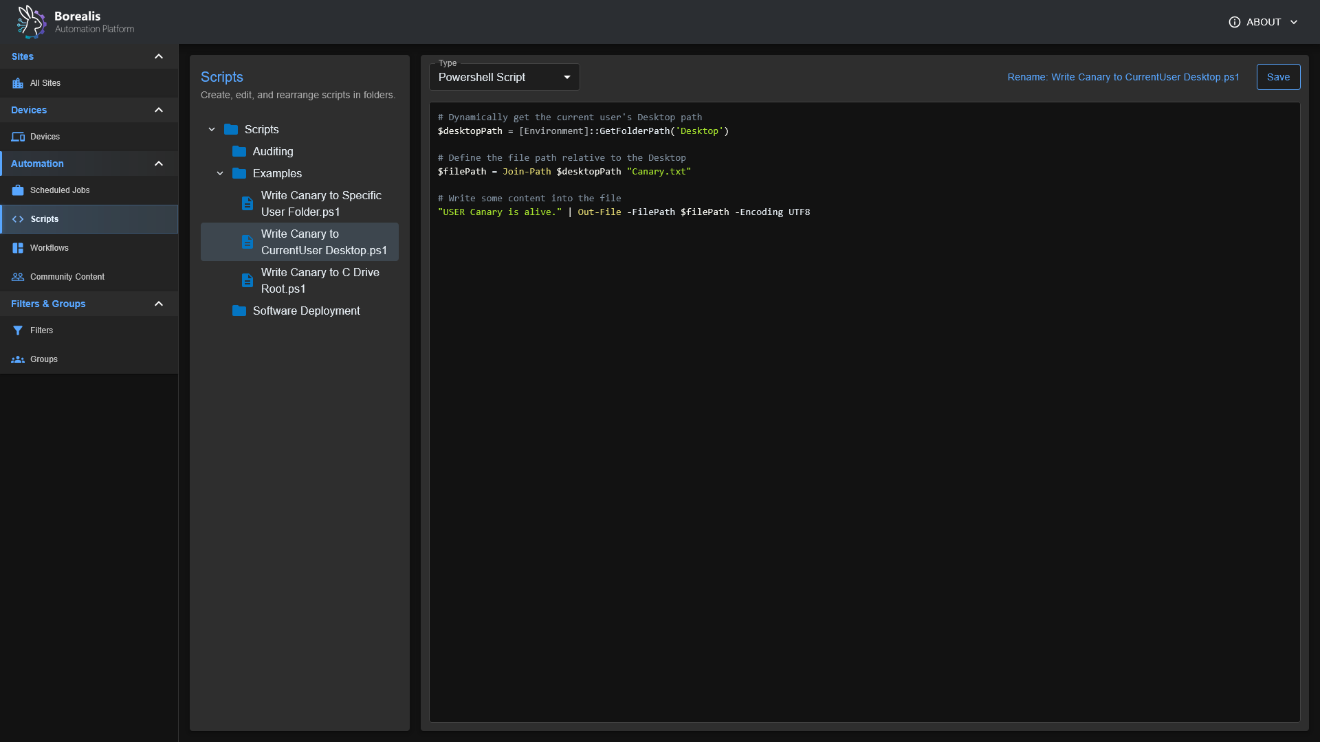 Script Editor