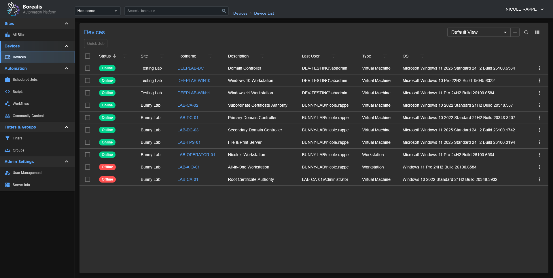 Device List