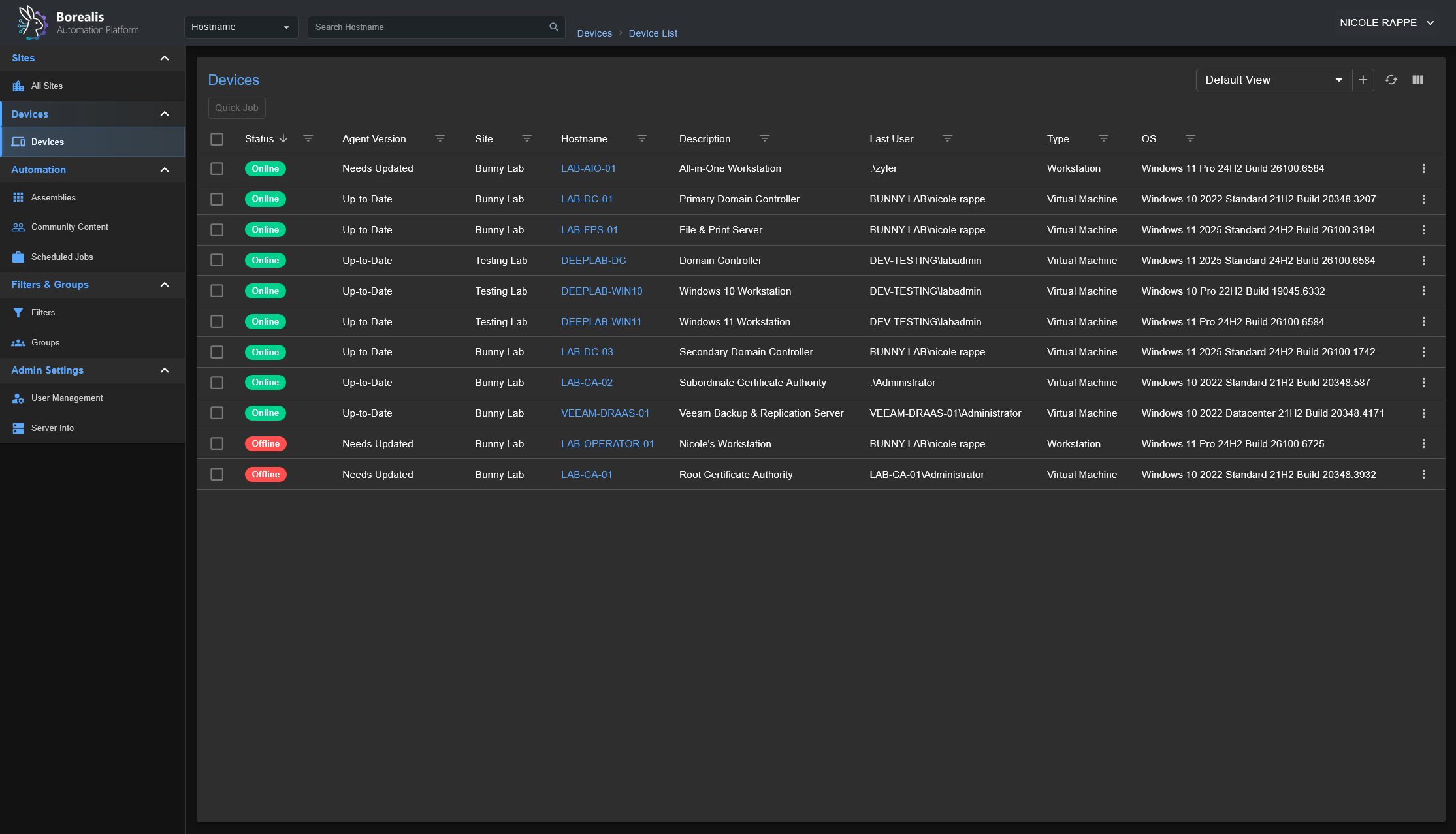 Device List